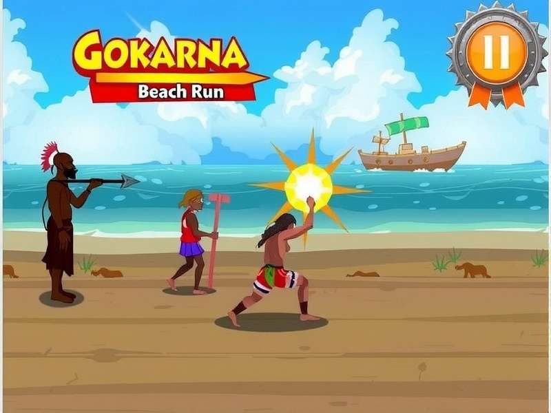 Gokarna Beach Run Gladiator Combat Scene